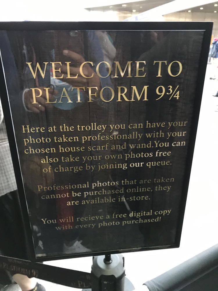 Plataforma 9 3/4 do Harry Potter